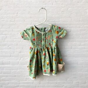 Gigi and Max // Green Fruit Patterned Dress